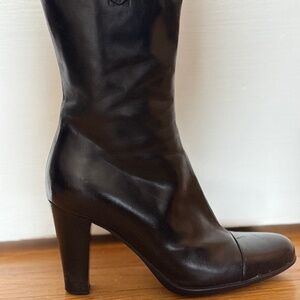 heels black boots sz 38